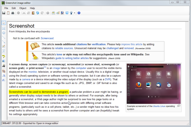 Greenshot Image editor