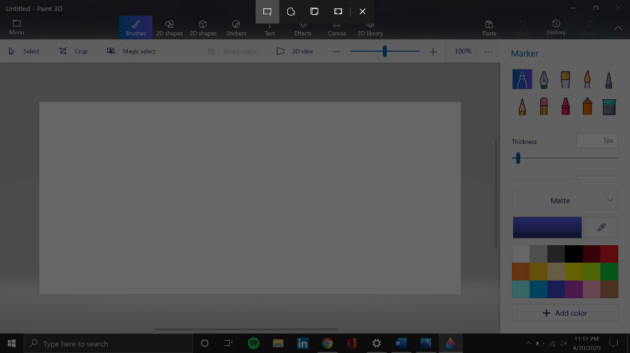 Screenshot Shortcuts Windows10 Laptop pc snip & Sketch
