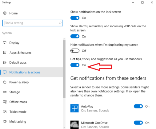 How to stop getting unnecessary prompts on Windows 10