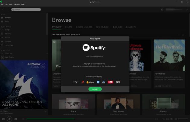 Spotify Music Player for Windows