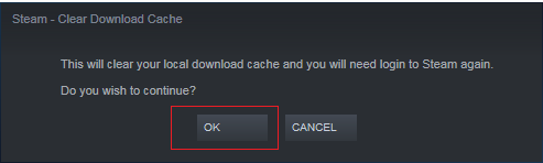 Steam - Clear Download Cache Box