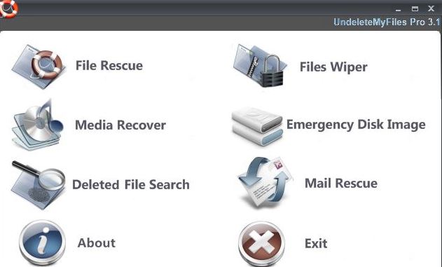 UndeleteMyFiles Pro Data Recovery Software Interface