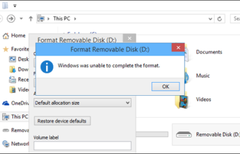 Fix: Windows Was Unable To Complete The Format Error