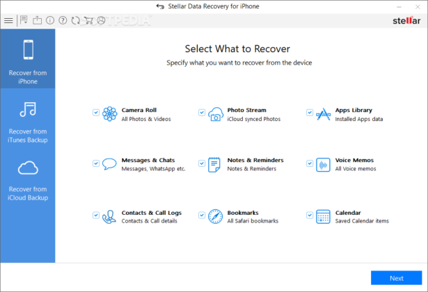 data recovery software interface