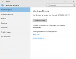 Windows 10 Update interface